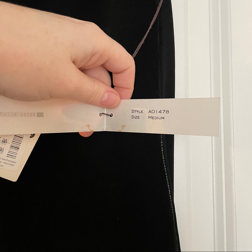 Saks Off 5th NWT black suede MIDI dress - Picture 4 of 5